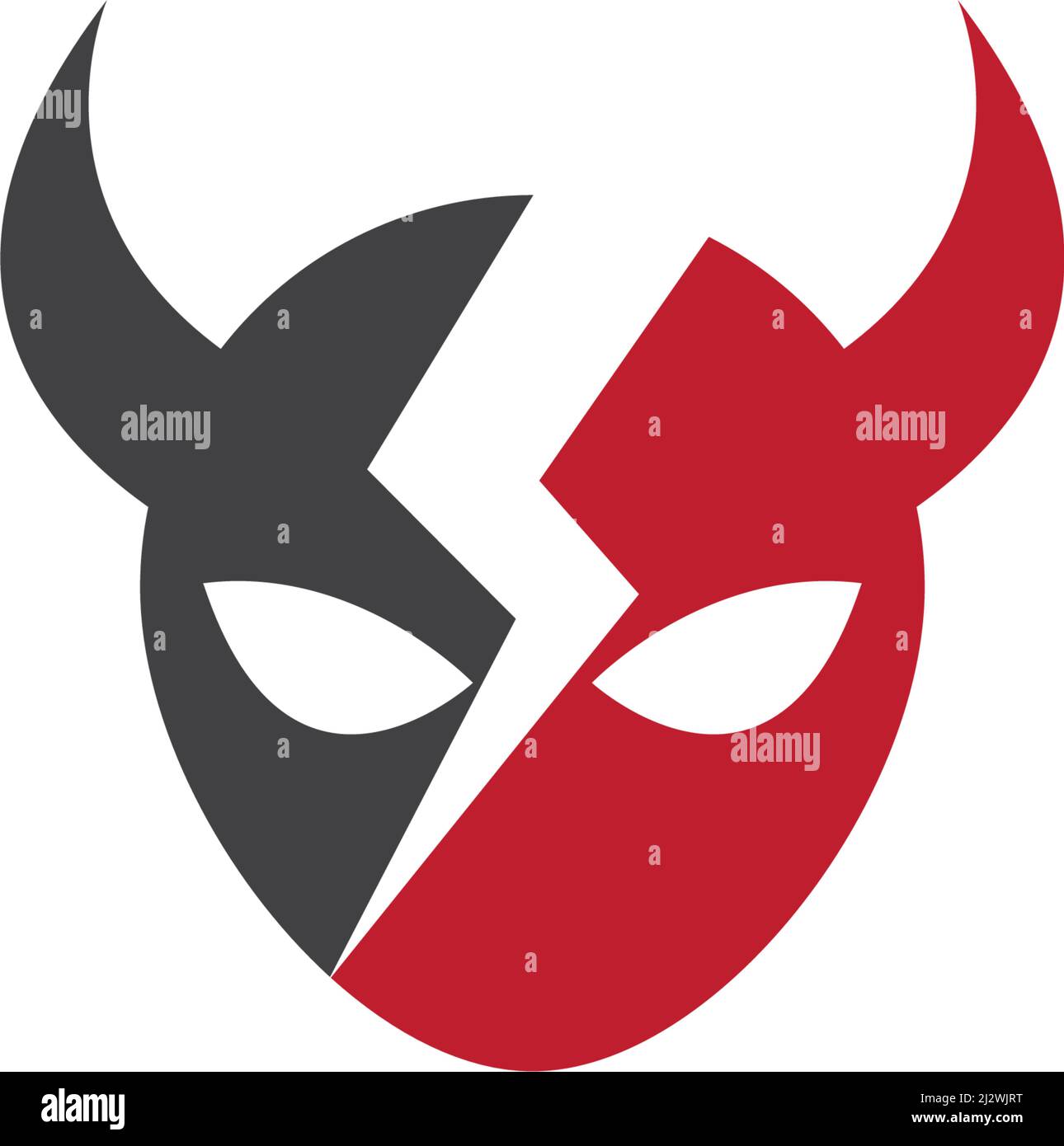 Devil character logo ilustration vector template Stock Vector