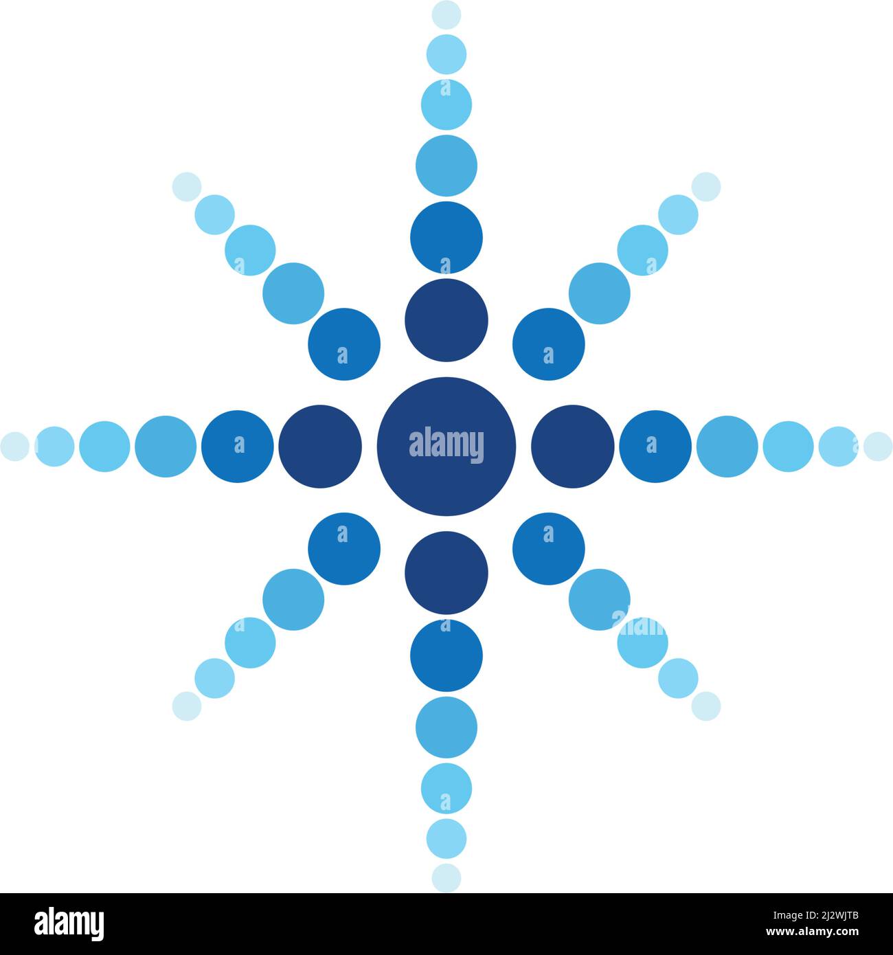 Circle dots abstract business logo vector template Stock Vector