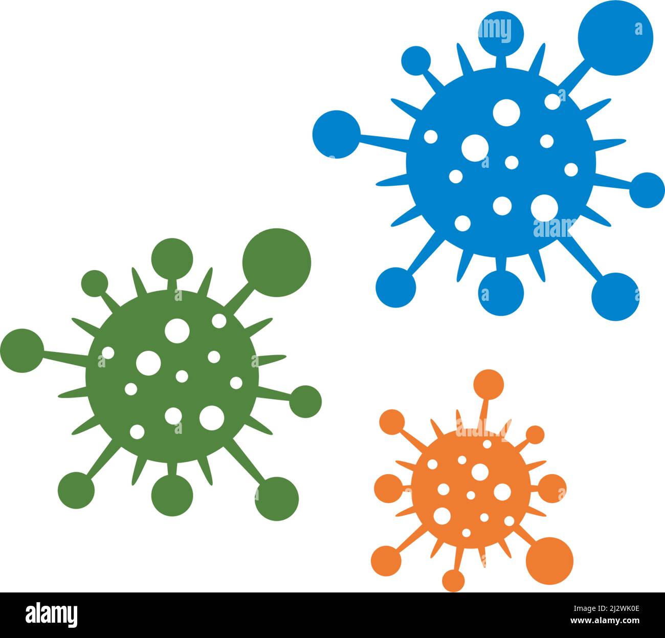 Bacterial virus icon vector flat design Stock Vector