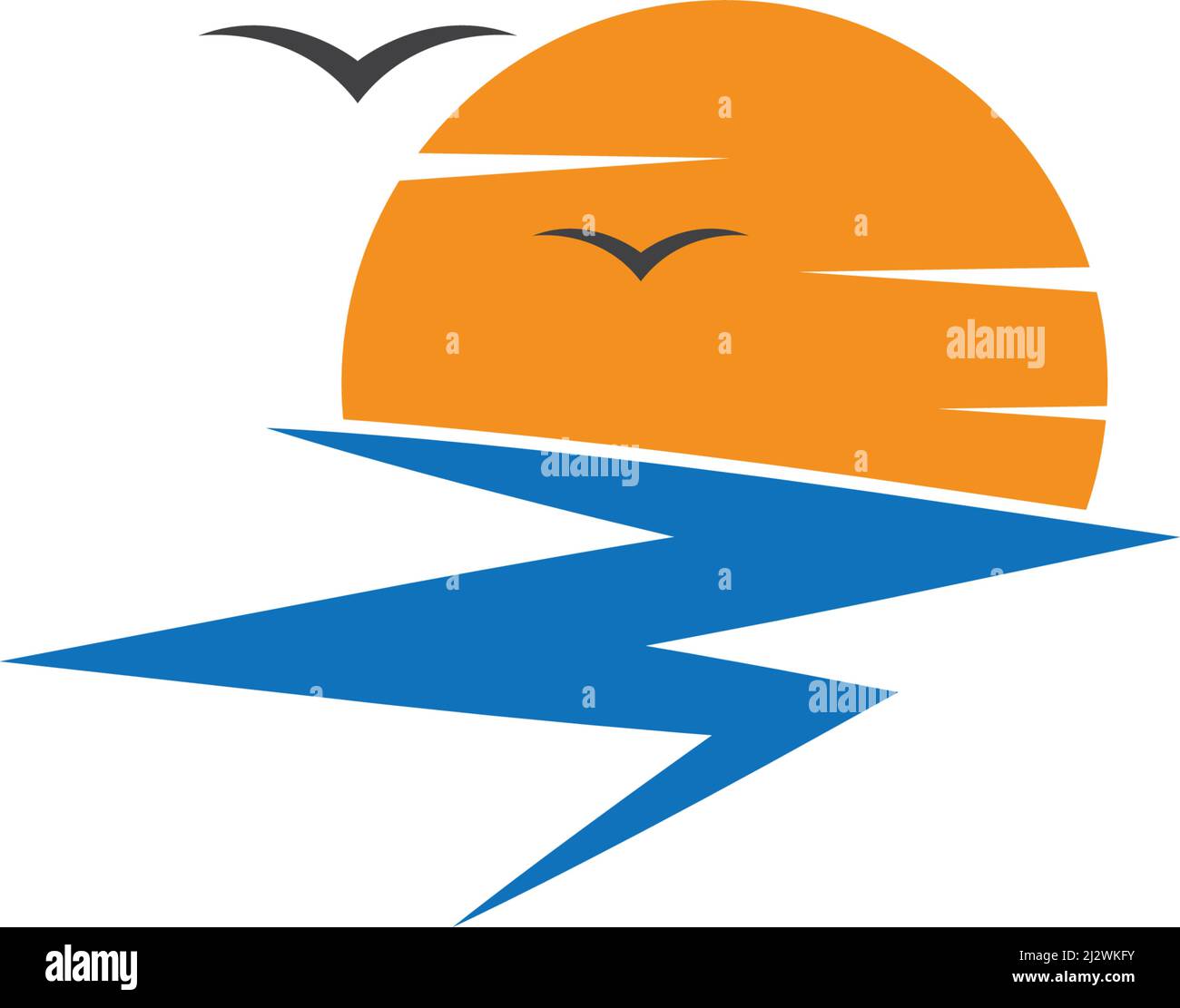 sun illustration  logo vector template Stock Vector