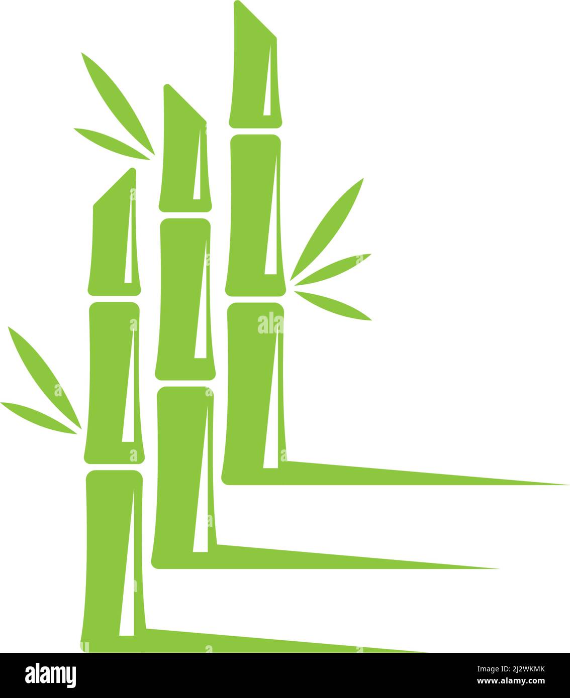 Bamboo tree logo ilustration vector template Stock Vector