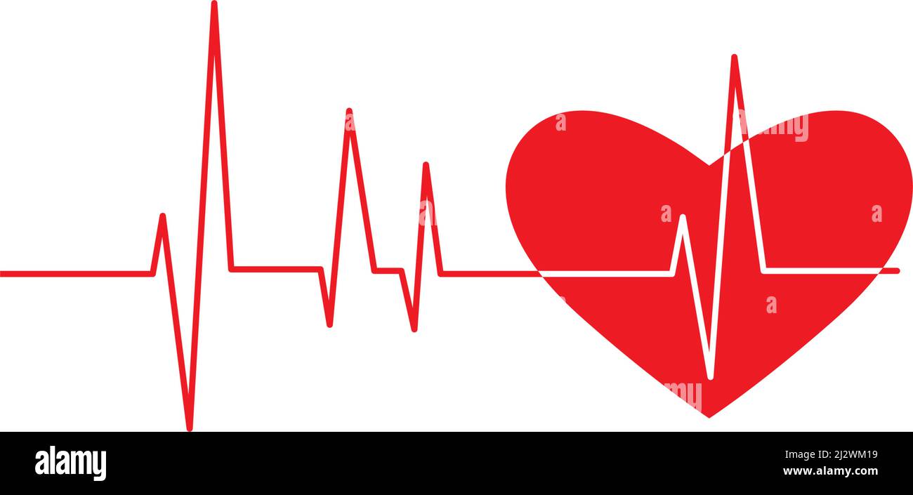 Pulse line ilustration vector template Stock Vector