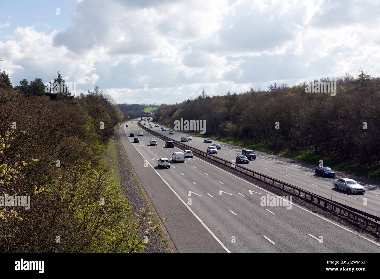 M6 motorway, Warwickshire, England, UK Stock Photo