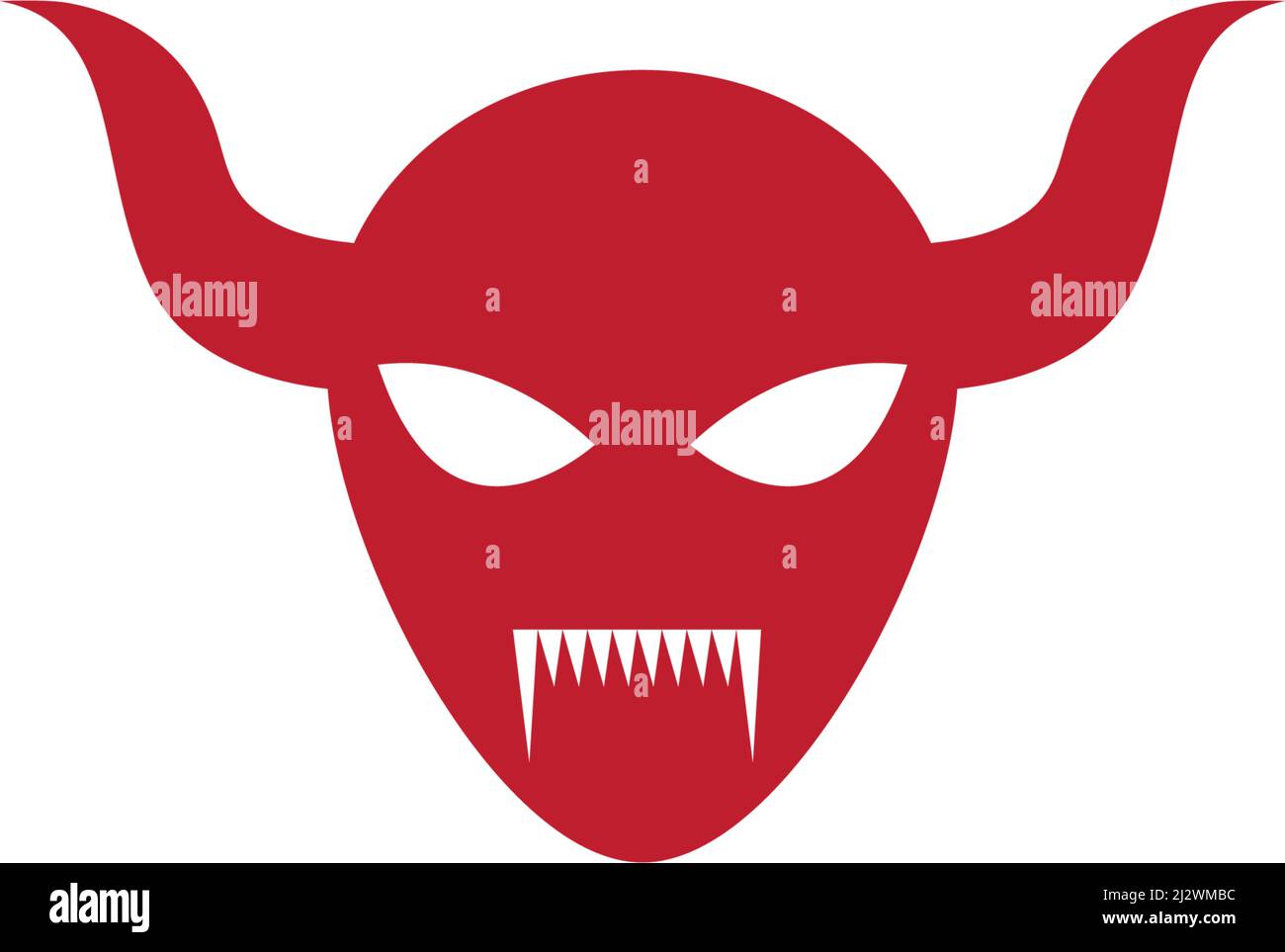 Devil character logo ilustration vector template Stock Vector