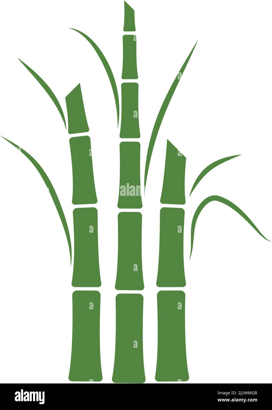 Sugar cane plant logo vector illustration design Stock Vector