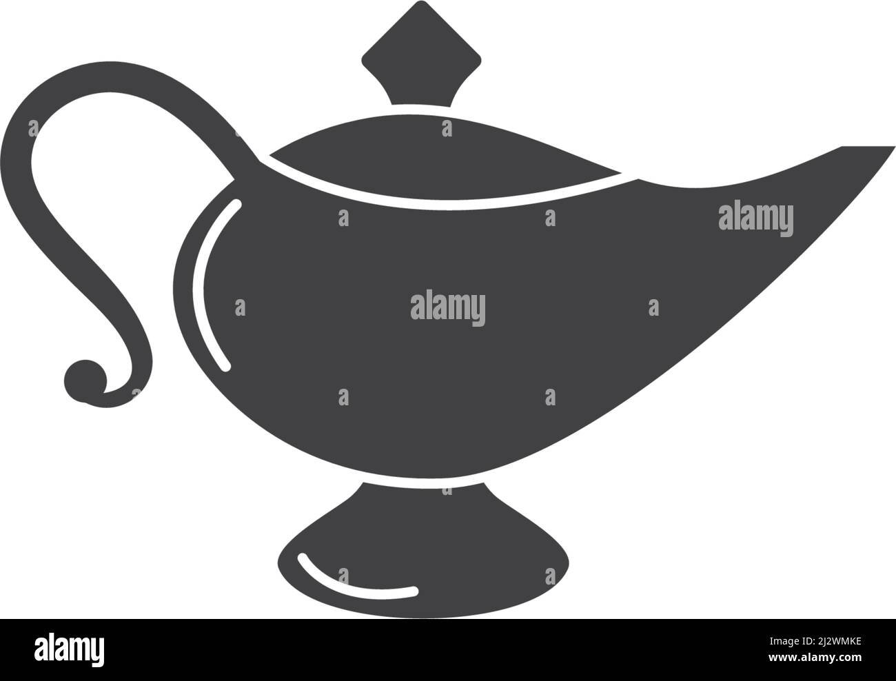 Magic lamp logo vector illustration design Stock Vector