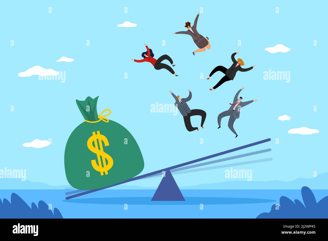 big-money-gets-rid-of-people-human-greed-commercialism-huge-bag-of