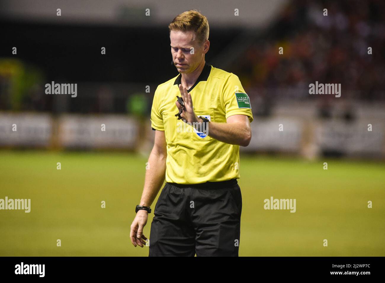 SAN JOSE, Costa Rica: Canadian referee Drew Fisher during the 2-0 Costa