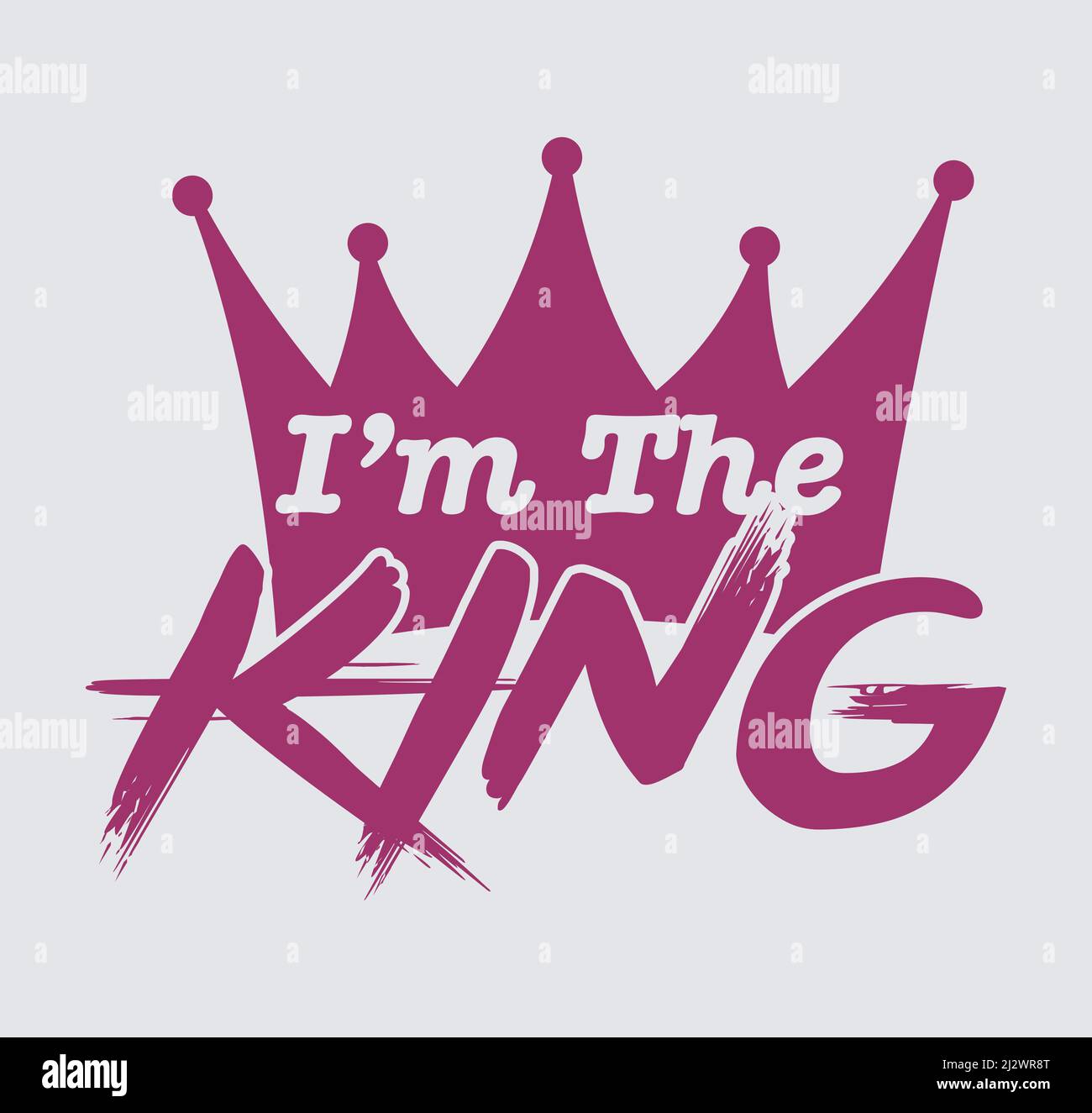 I am the king motivational tshirt design, I am the king Stock Vector