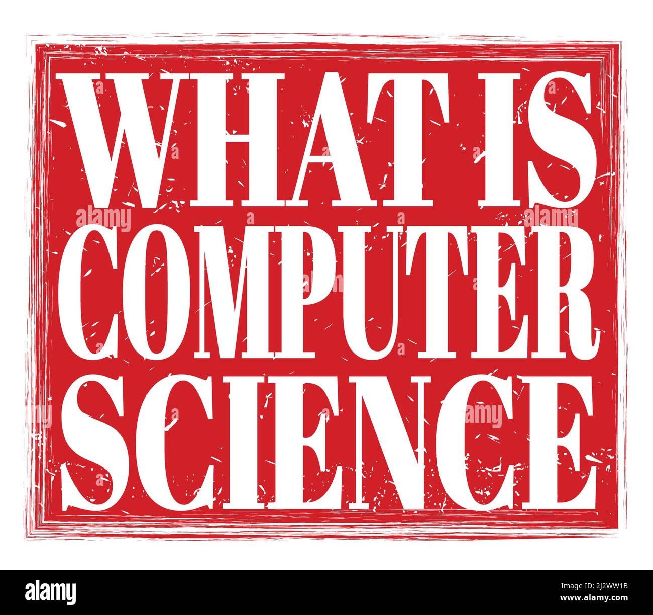 WHAT IS COMPUTER SCIENCE, written on red grungy stamp sign Stock Photo ...