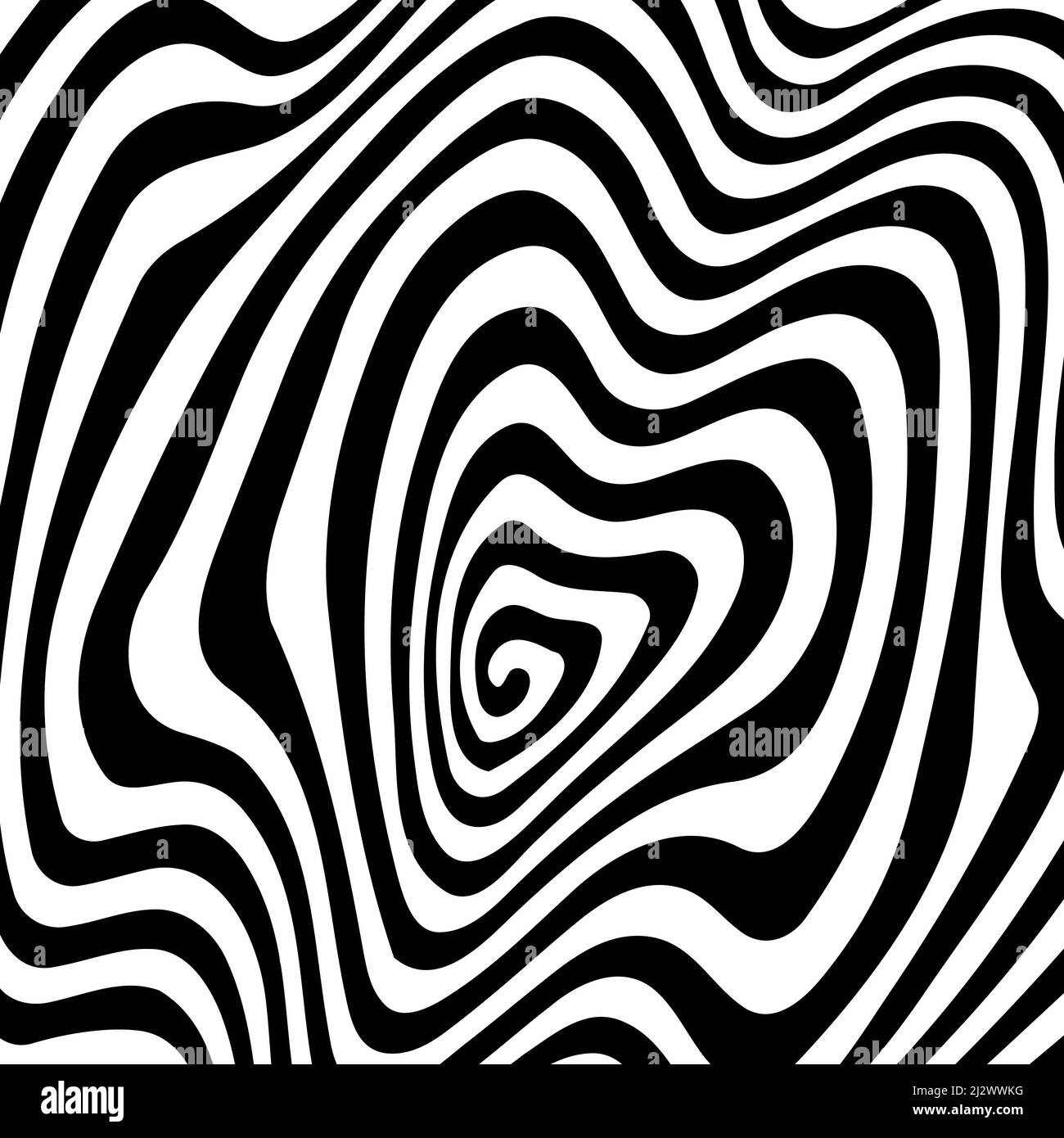 Swirl hypnotic black and white spiral. Monochrome abstract background ...