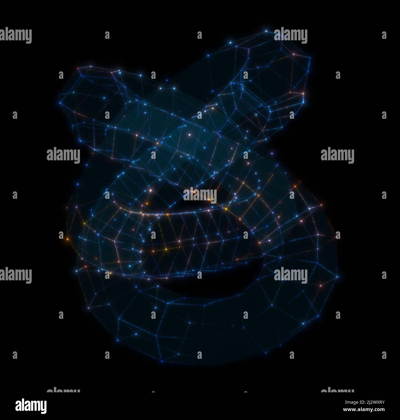 Abstract technology background from lines and dots Stock Photo - Alamy