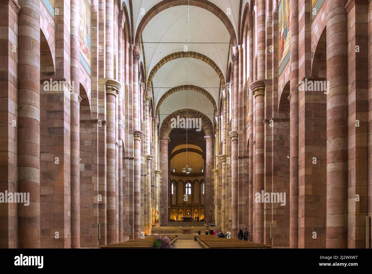 Speyer, Cathedral Church of St. Maria and St. Stephen, interior Stock Photo