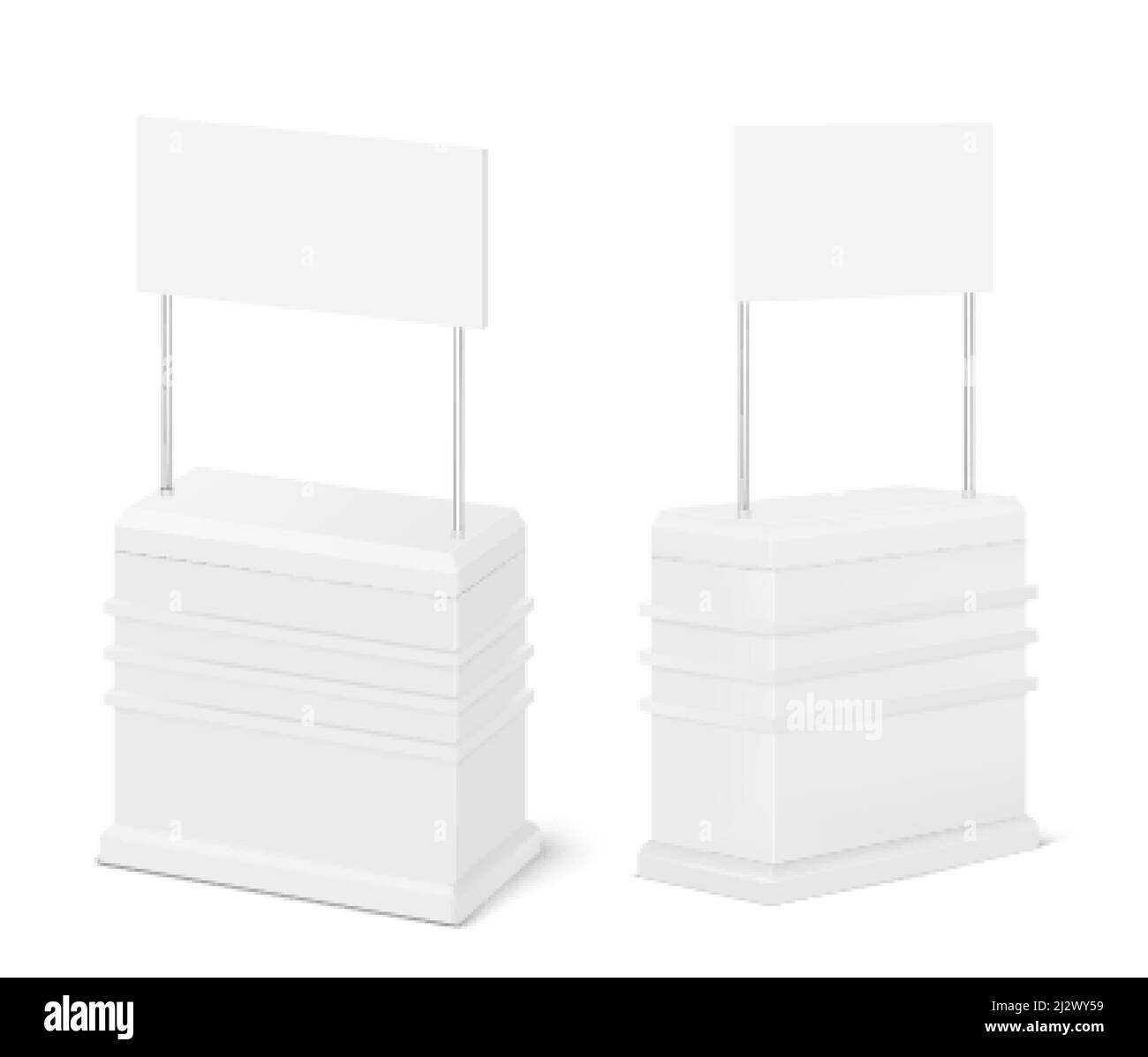 Promotion counter tables mockup, portable exhibition trade displays