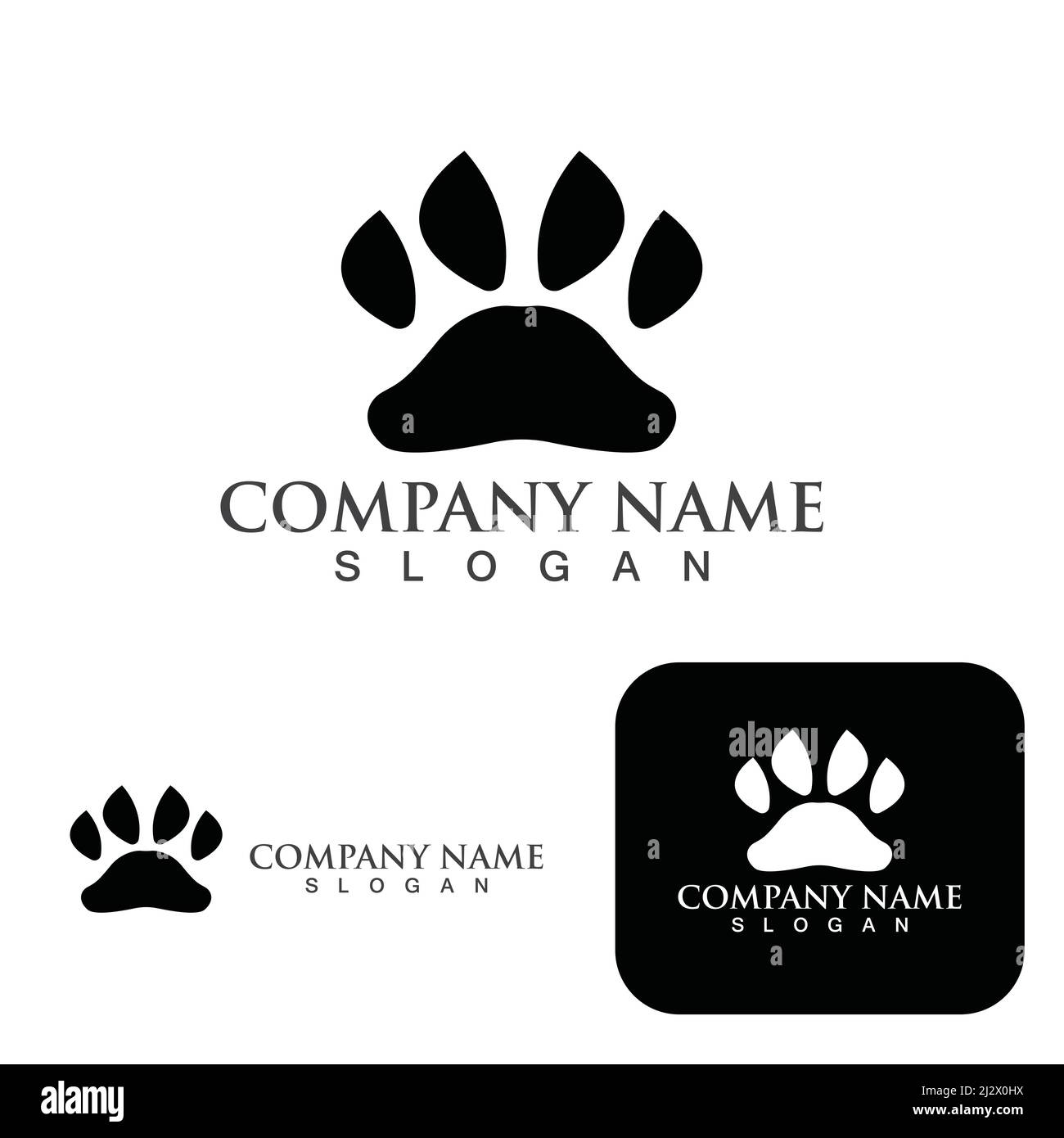 Dog paw Logo and symbol vector Stock Vector Image & Art Alamy