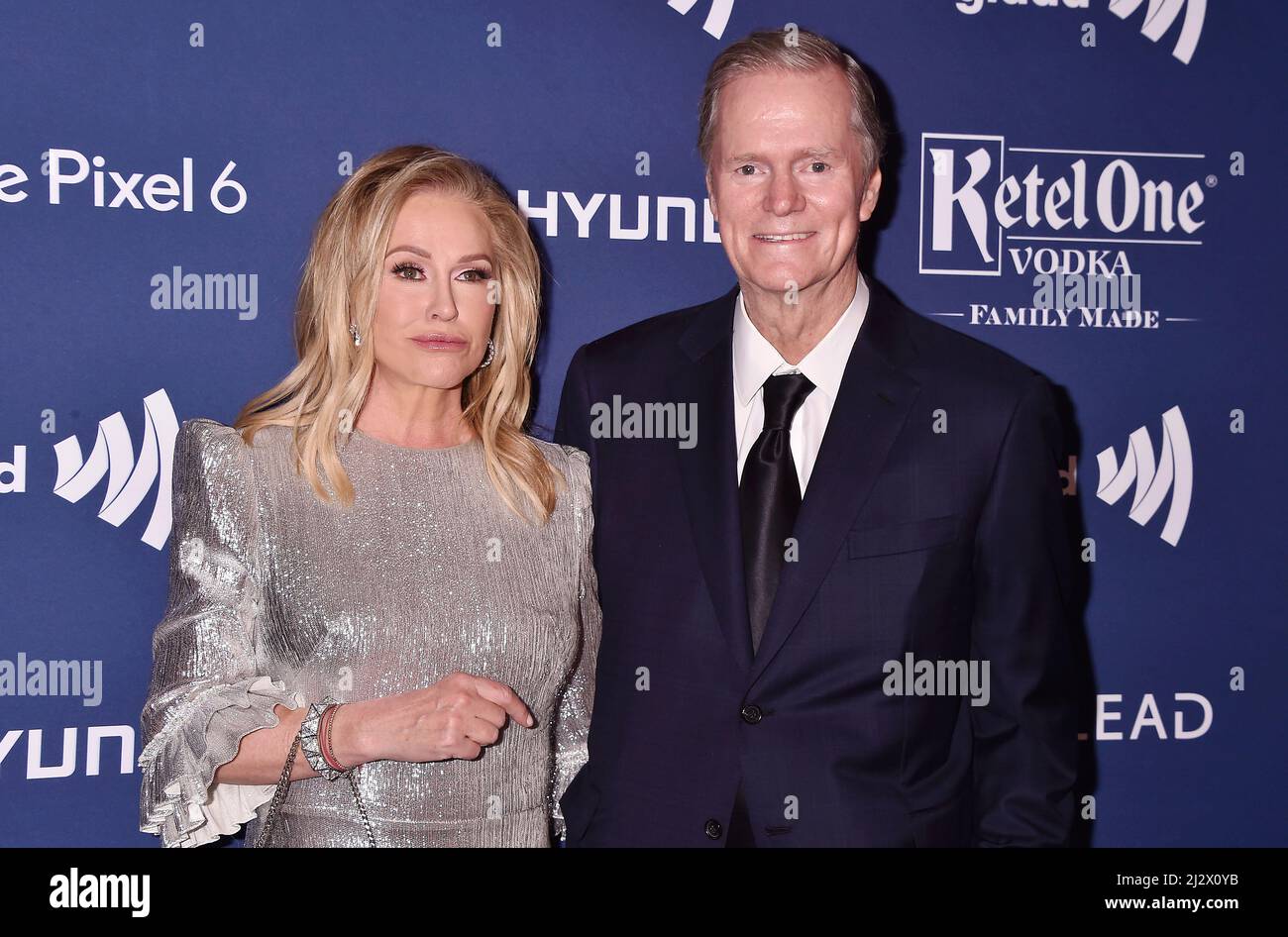 Beverly Hills, Ca. 02nd Apr, 2022. Kathy Hilton (L) and Rick Hilton attend the 33rd Annual GLAAD Media Awards at the Beverly Hilton Hotel on April 02, 2022 in Beverly Hills, California. Credit: Jeffrey Mayer/Jtm Photos/Media Punch/Alamy Live News Stock Photo