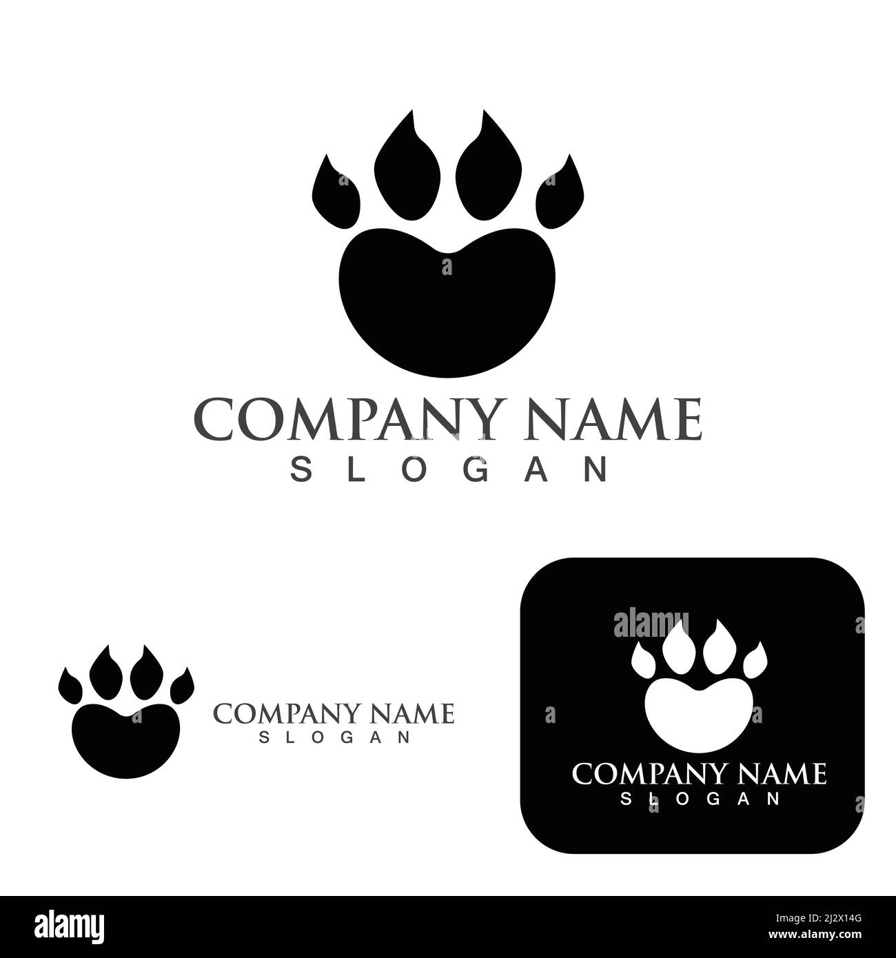 Dog paw Logo and symbol vector Stock Vector Image & Art Alamy