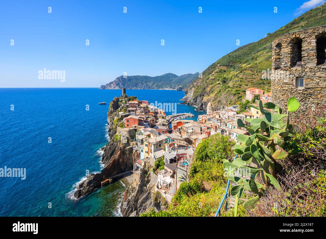 Vernazza, Cinque Terre, La Spezia Province, Liguria, Italy Stock Photo