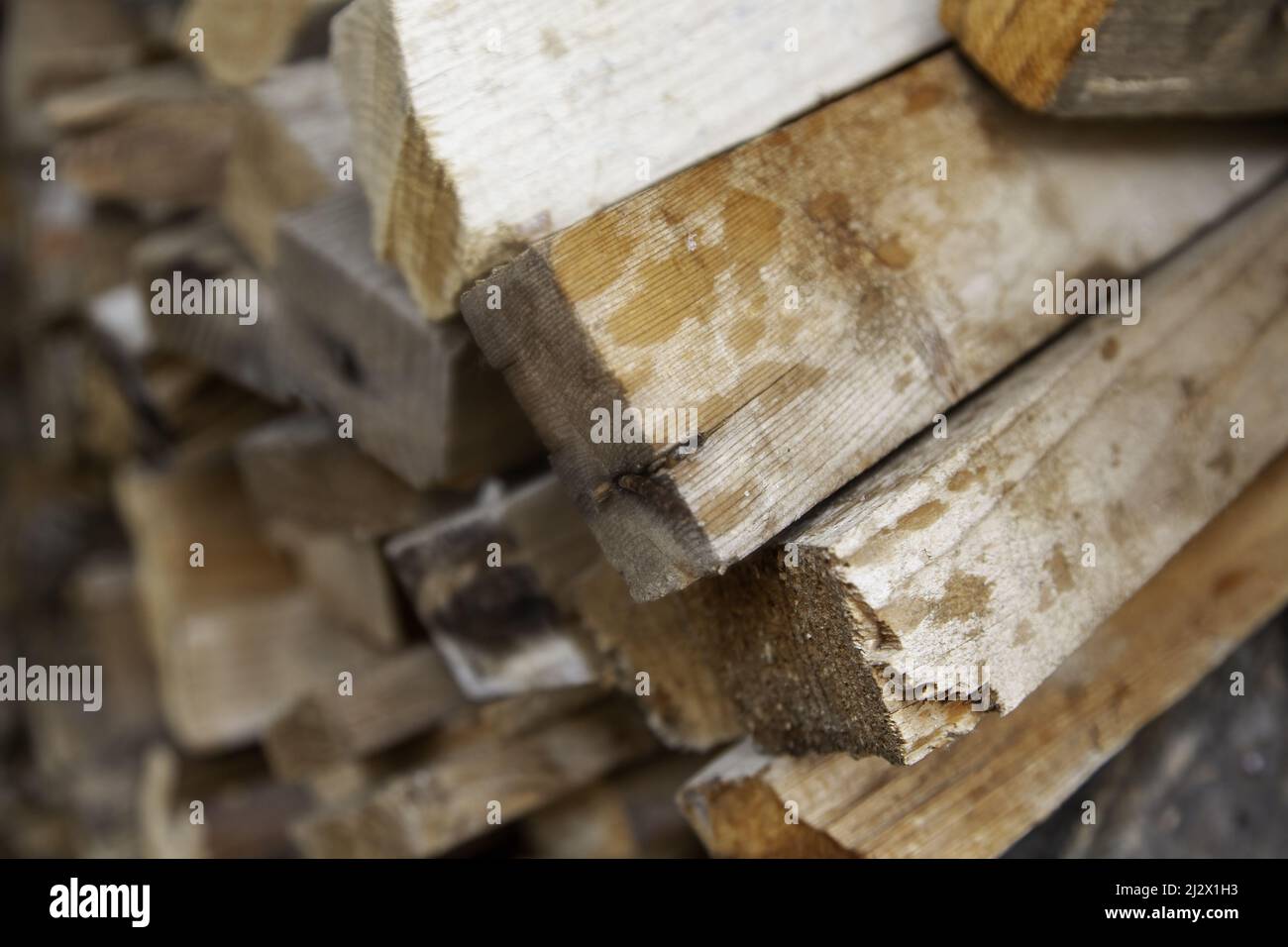 Wood logs for fuel, ecological natural gas, environment Stock Photo Alamy
