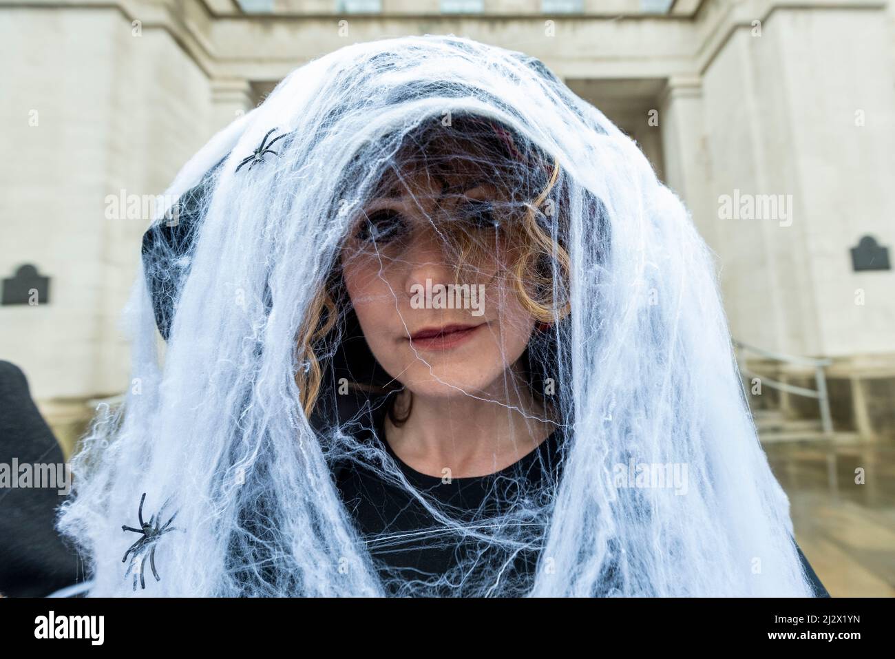 London, UK. 4 April 2022. A member of PETA (People for the Ethical