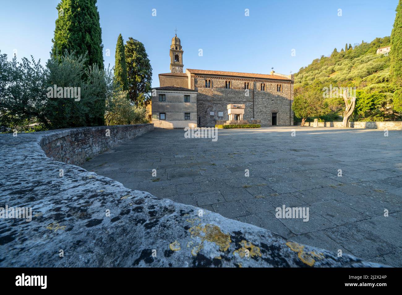 Exterior views of Arqua Pertrarca, one of the most beautiful villages in Italy, Veneto, Italy Stock Photo
