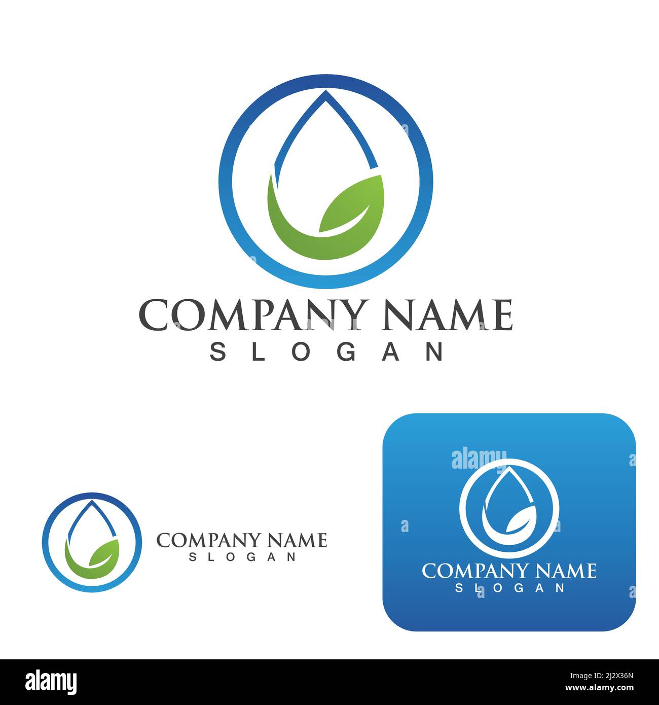 Water leaf drop Logo Template vector illustration design Stock Vector ...