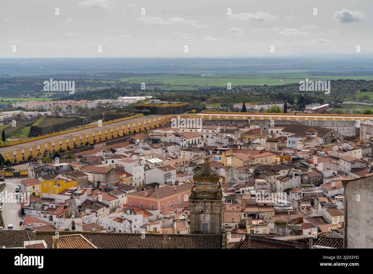 elvas-portugal-26-march-2022-high-angle-view-of-the-historic-city