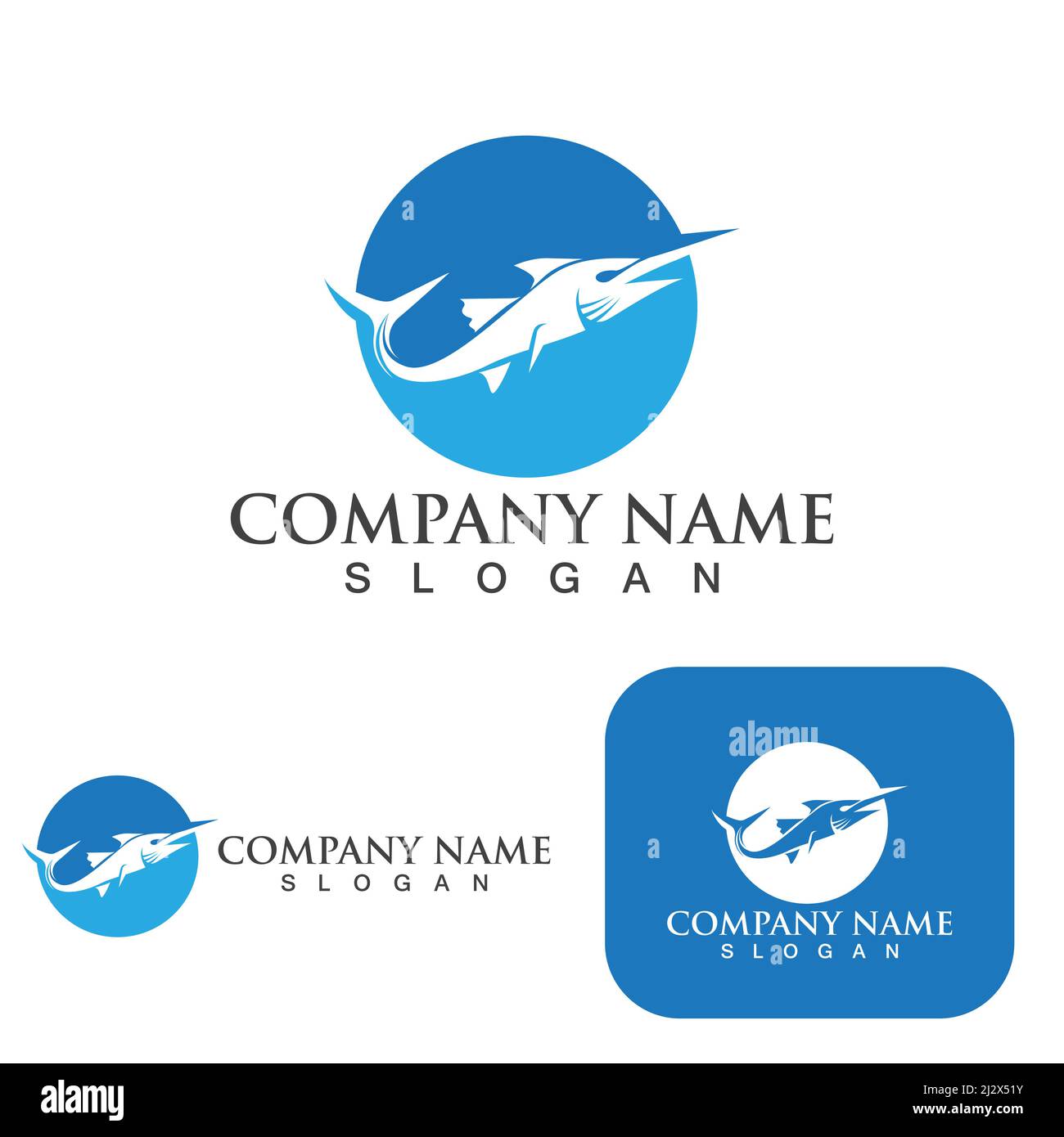 Fish Marlin Logo Template Creative Vector Symbol Stock Vector Image 