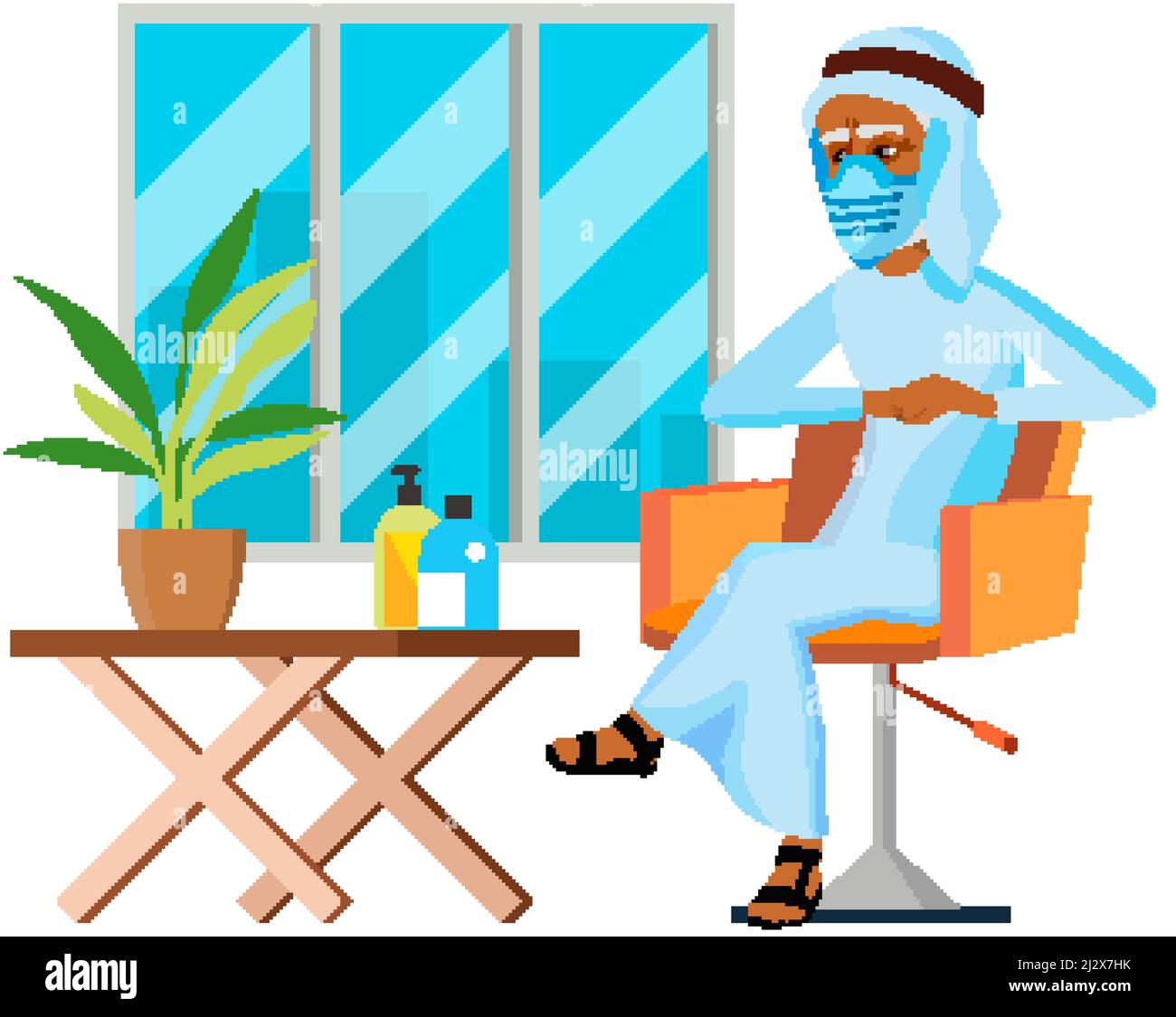 Office worker wearing flu mask Stock Vector Images - Alamy