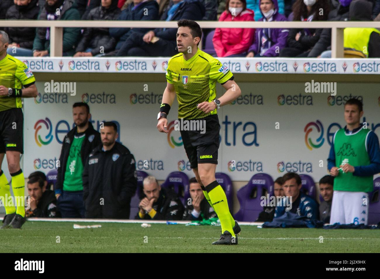 Gonzalez Fiorentina carries the ball during the italian soccer Serie A  match ACF Fiorentina vs Empoli FC on April 03, 2022 at the Artemio Franchi  stadium in Florence, Italy (Photo by Valentina