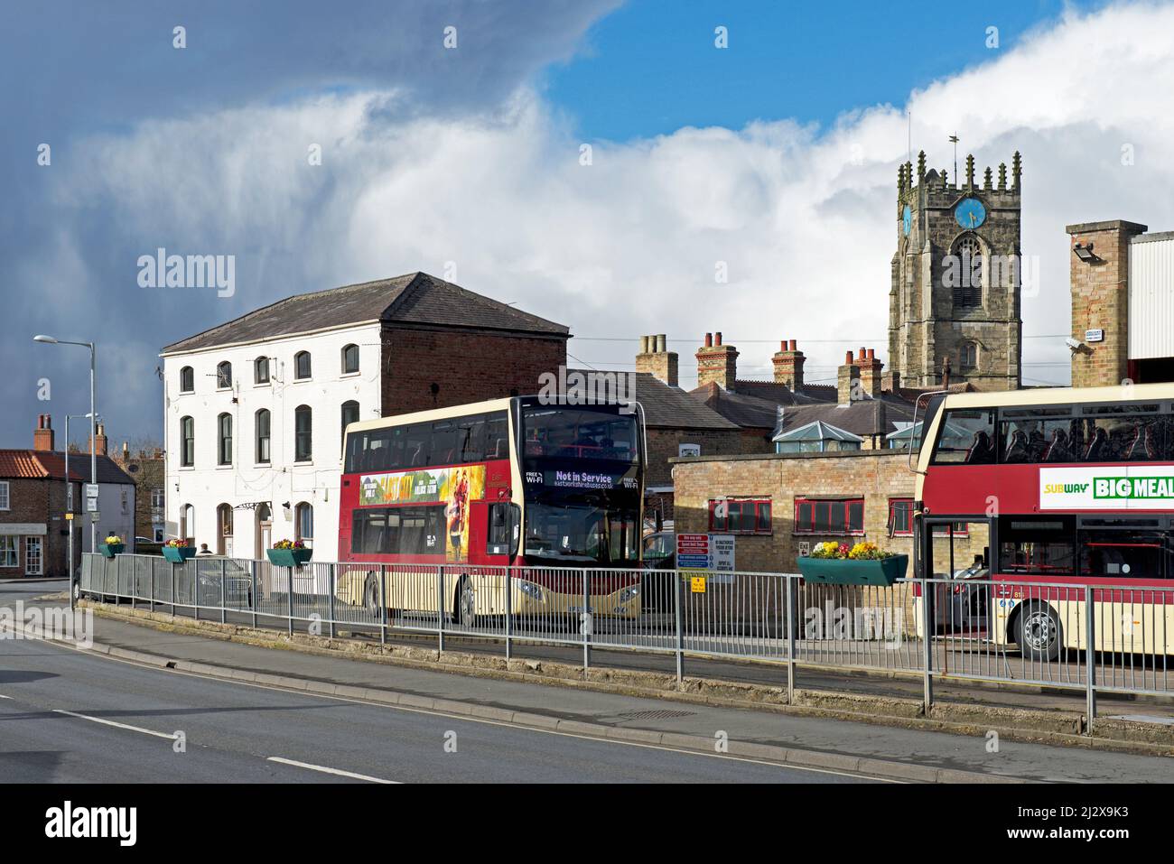 Buses at East Yorkshire Bus Company's bus station, Pocklington, East