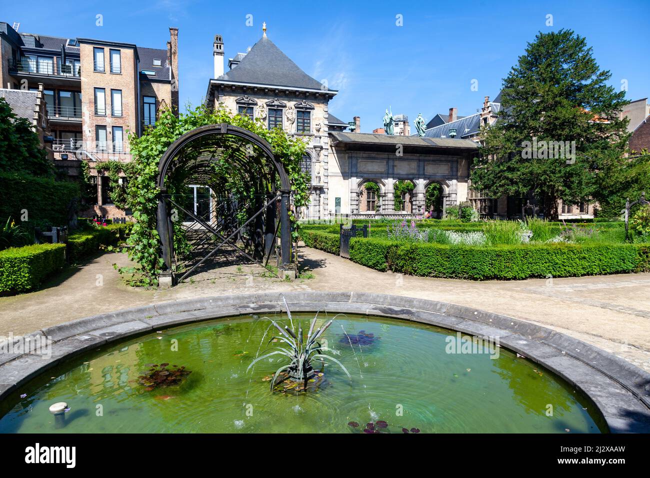 The historical house of painter Peter Paul Rubens in Antwerp, Belgium ...