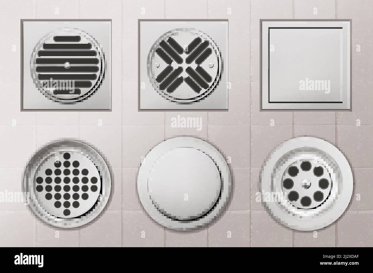 Tiled drain cover Stock Vector Images Alamy