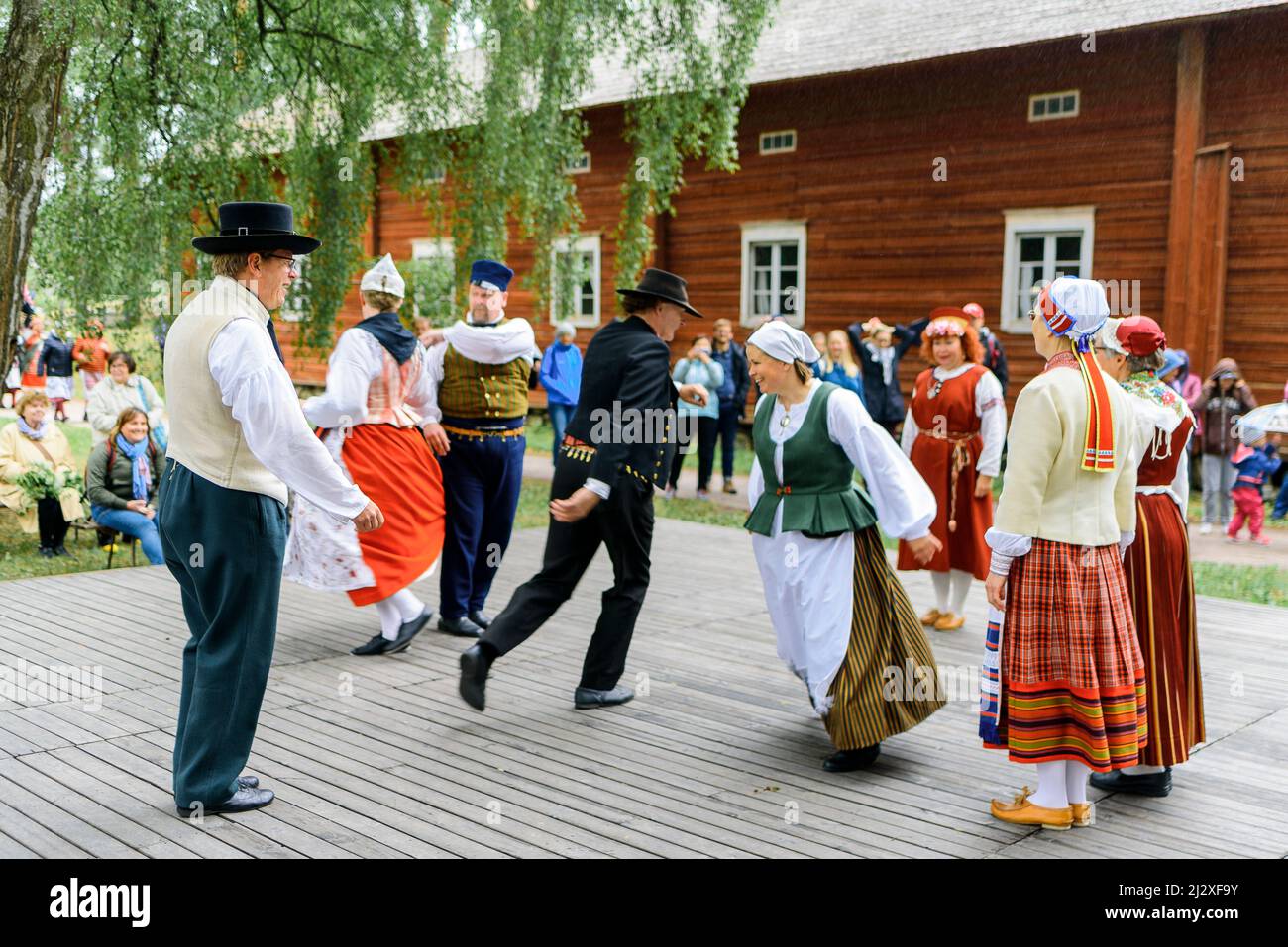 Folk dance and music on Midsummer Festival in Seurasaari Open Air