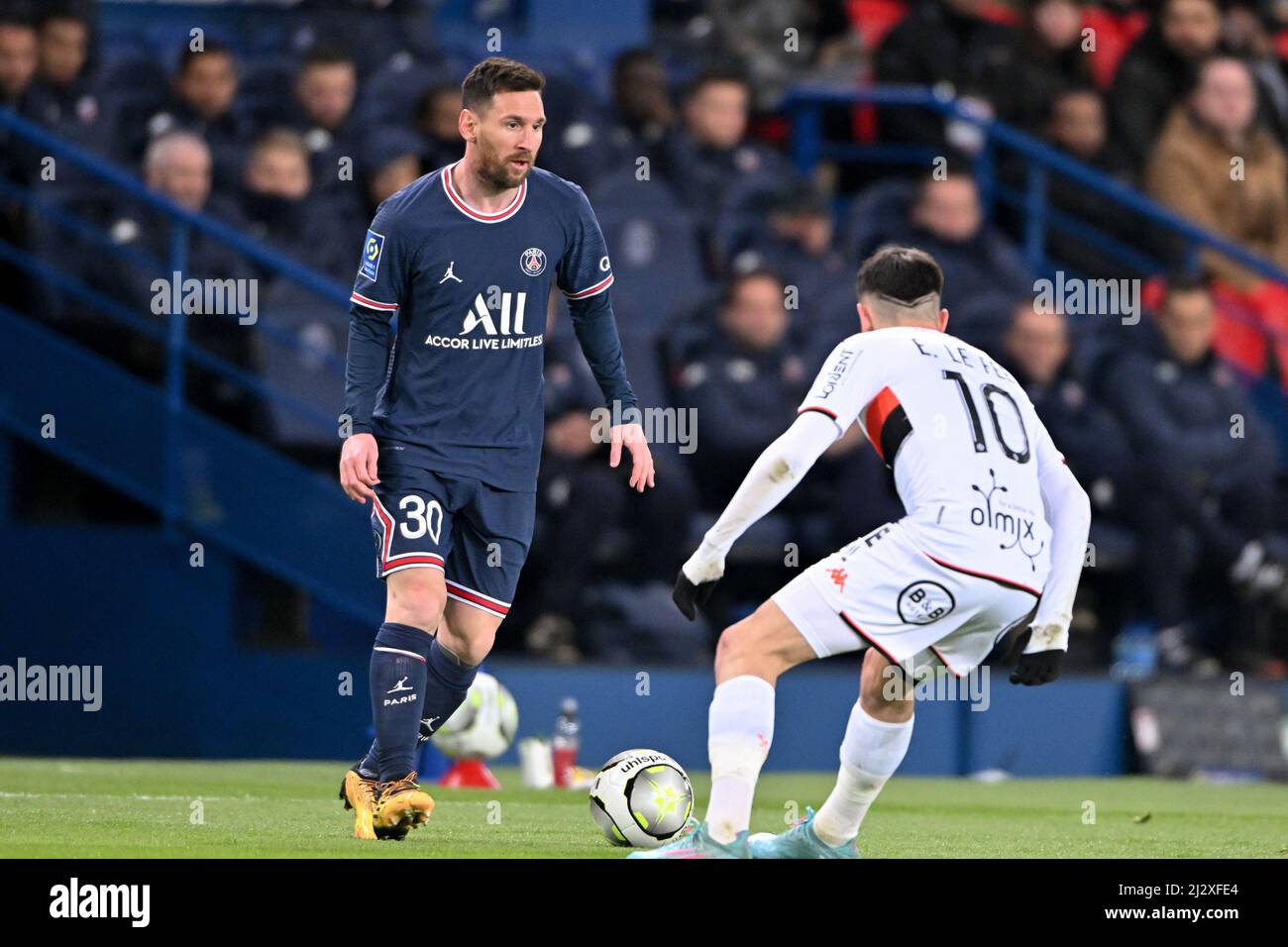 Paris, France. 03rd Apr, 2022. Lionel Messi  PSG vs FC Lorient in