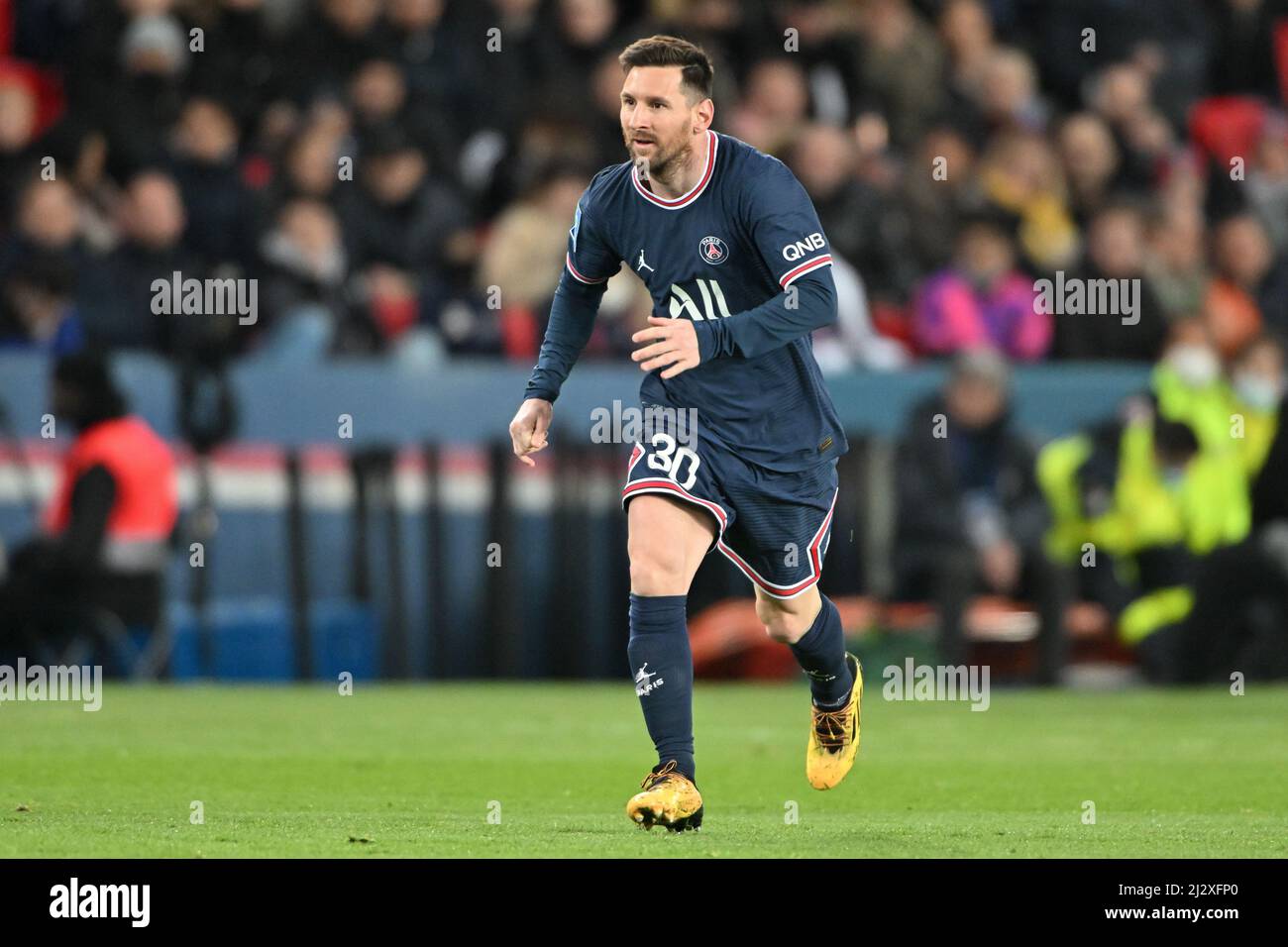 Lionel Messi  PSG vs FC Lorient in Paris, France, on April 3, 2022