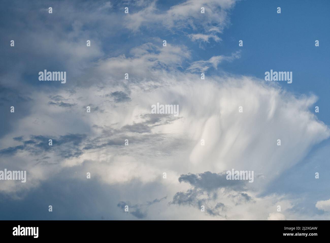 A blue sky. A close up Stock Photo