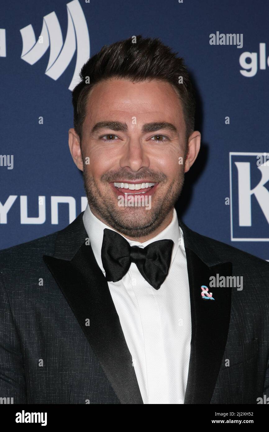 Jonathan Bennett attends the 33rd Annual GLAAD Media Awards on April 02 ...