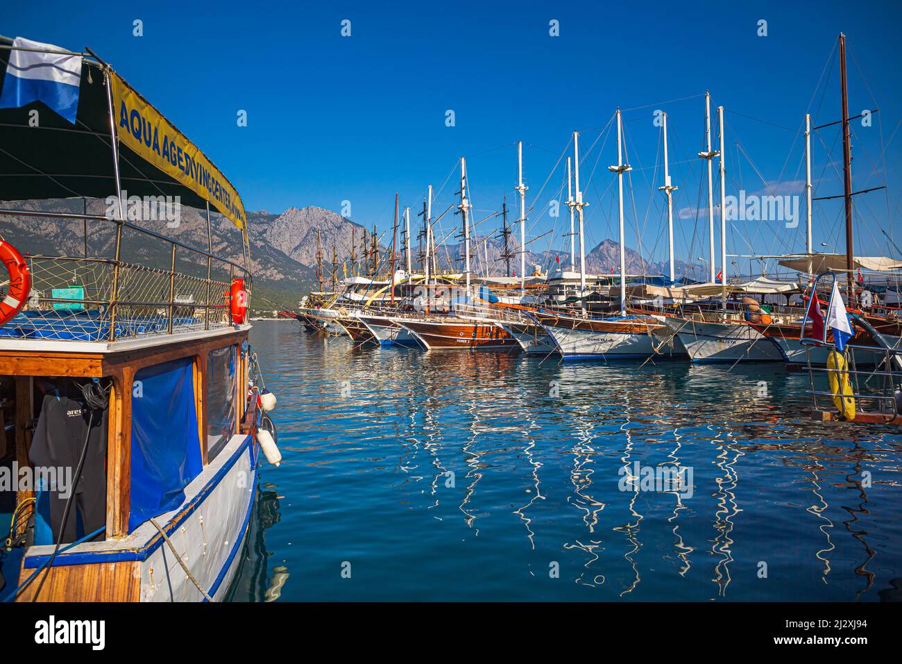 Kemer Marina, Antalya Province in Turkey Stock Photo