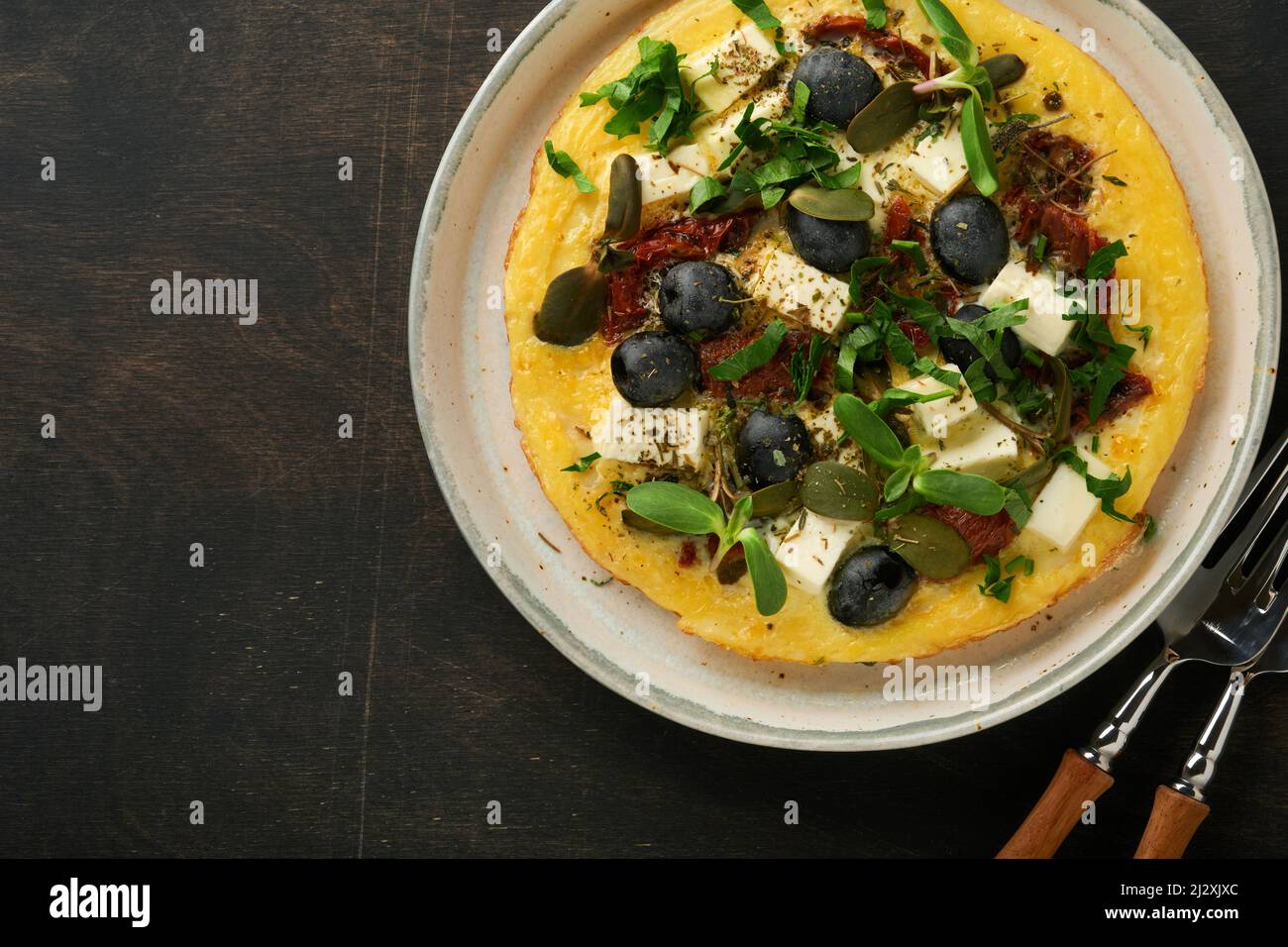 Scrambled eggs. Light, Fluffy and Buttery Scrambled Eggs with feta