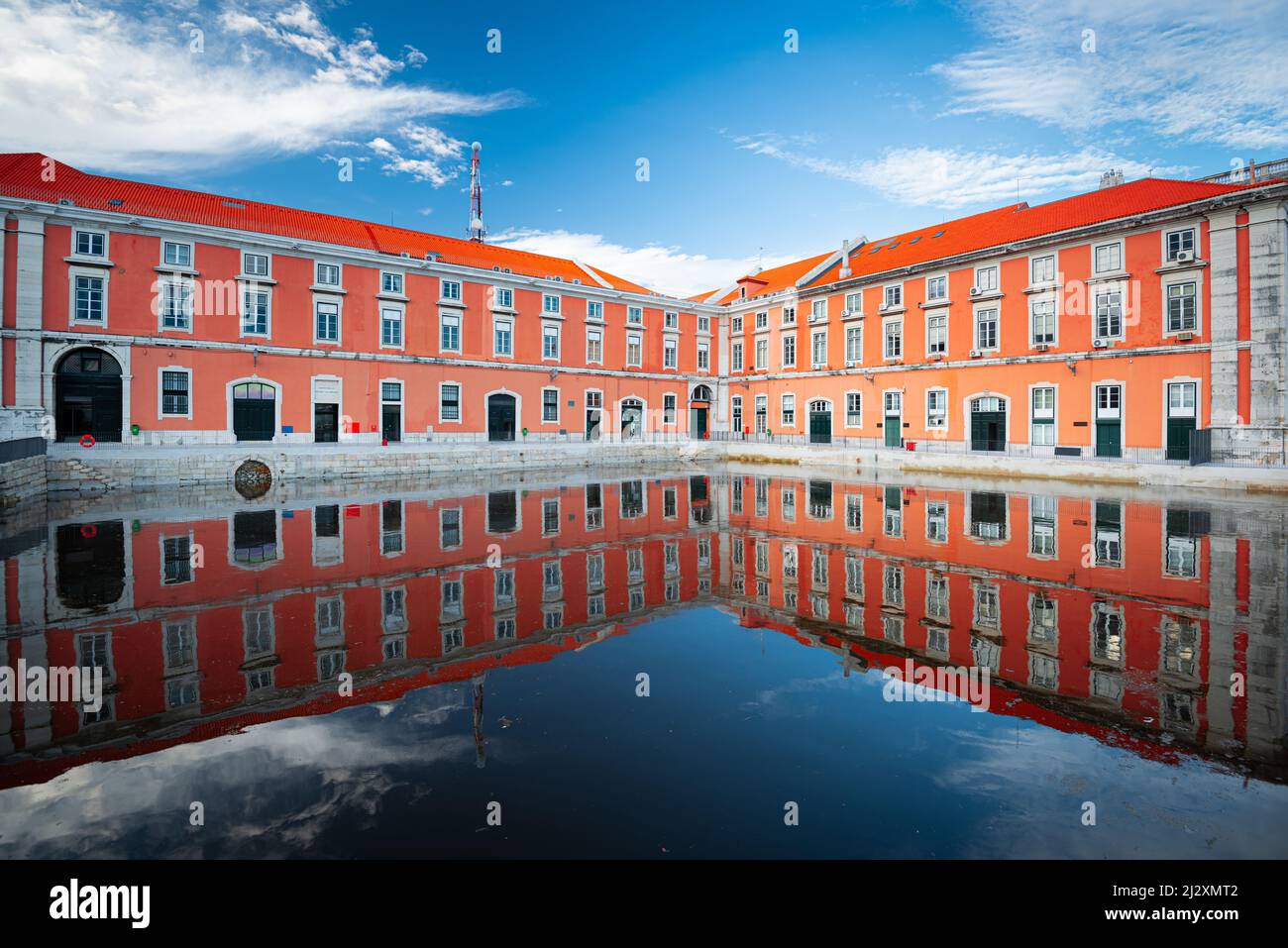 Lisbon, Portugal near the Ministry of National Defense Navy. Stock Photo