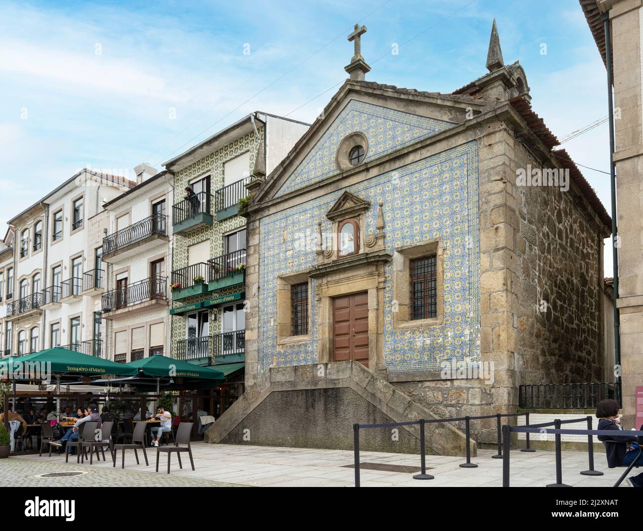 Porto, Portugal. March 2022.  exterior view of a Chapel in the city center Stock Photo
