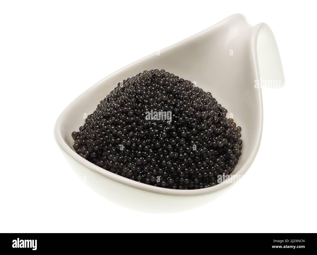 Black lumpfish roe - eggs of lumpfish colored black to imitate caviar Stock Photo