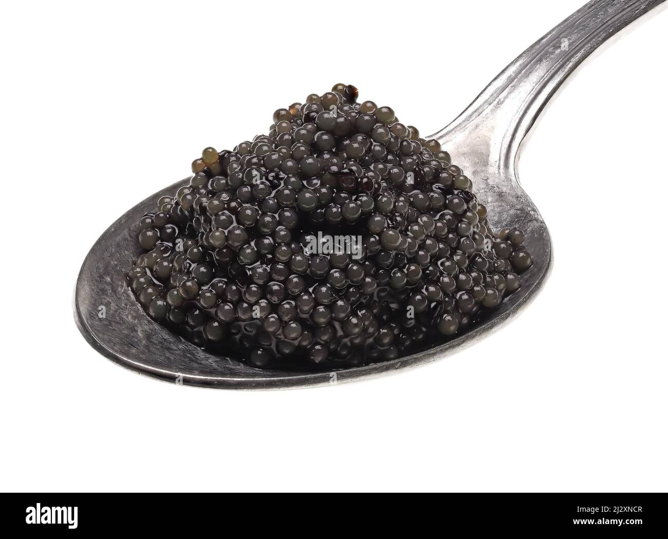 Black lumpfish roe - eggs of lumpfish colored black to imitate caviar Stock Photo