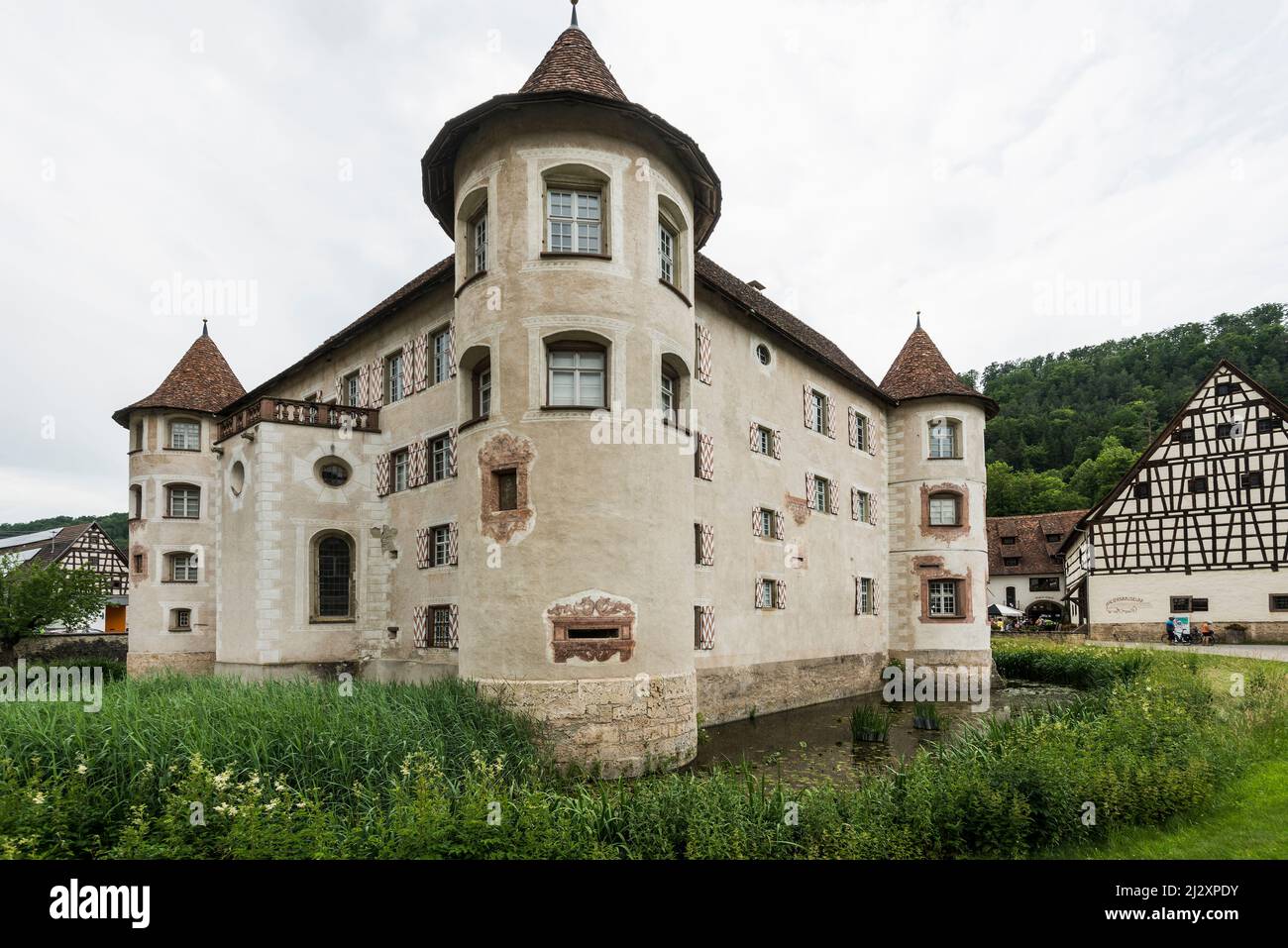 Moated Castle Glatt, Sulz am Neckar, Neckar, Black Forest, Baden-Wuerttemberg, Germany Stock Photo