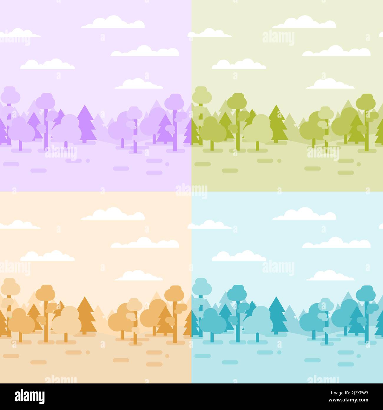 Minimal forest cartoon background Stock Vector Image & Art - Alamy