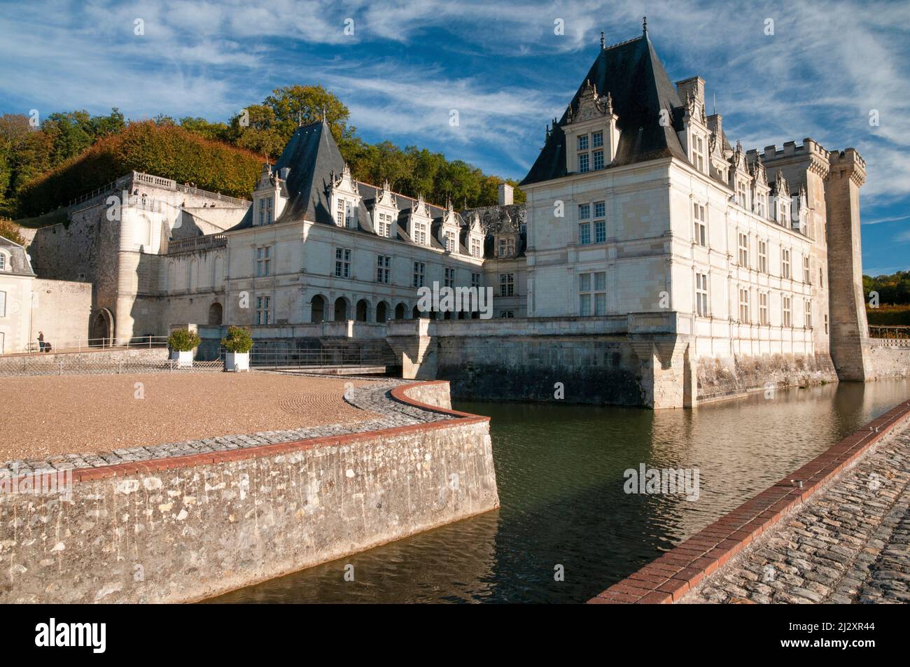 Villandry castle, Villandry, Loire-Anjou-Touraine Regional Natural Park, Loire Valley listed as UNESCO World Heritage Site, Indre et Loire (37), Centr Stock Photo