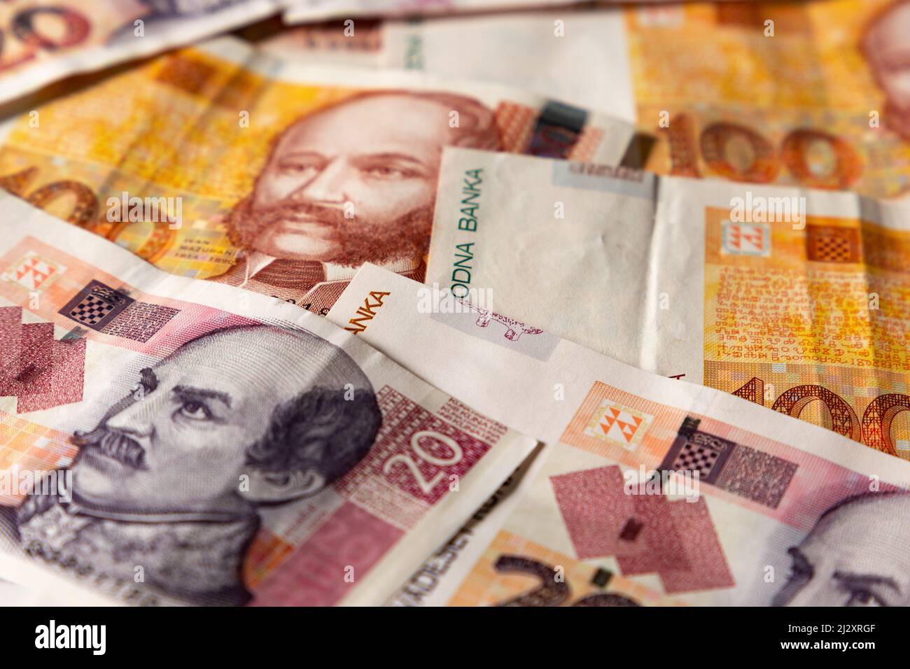 Kuna is the Croatian currency. Close-up shot Stock Photo - Alamy