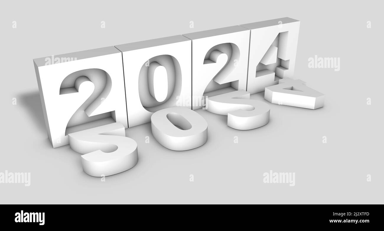3D render 2024 date year text Stock Photo Alamy