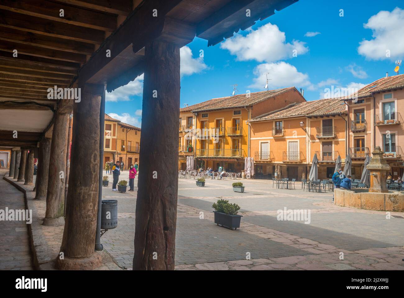 Plaza Mayor. Ayllon, Segovia province, Castilla Leon, Spain. Stock Photo